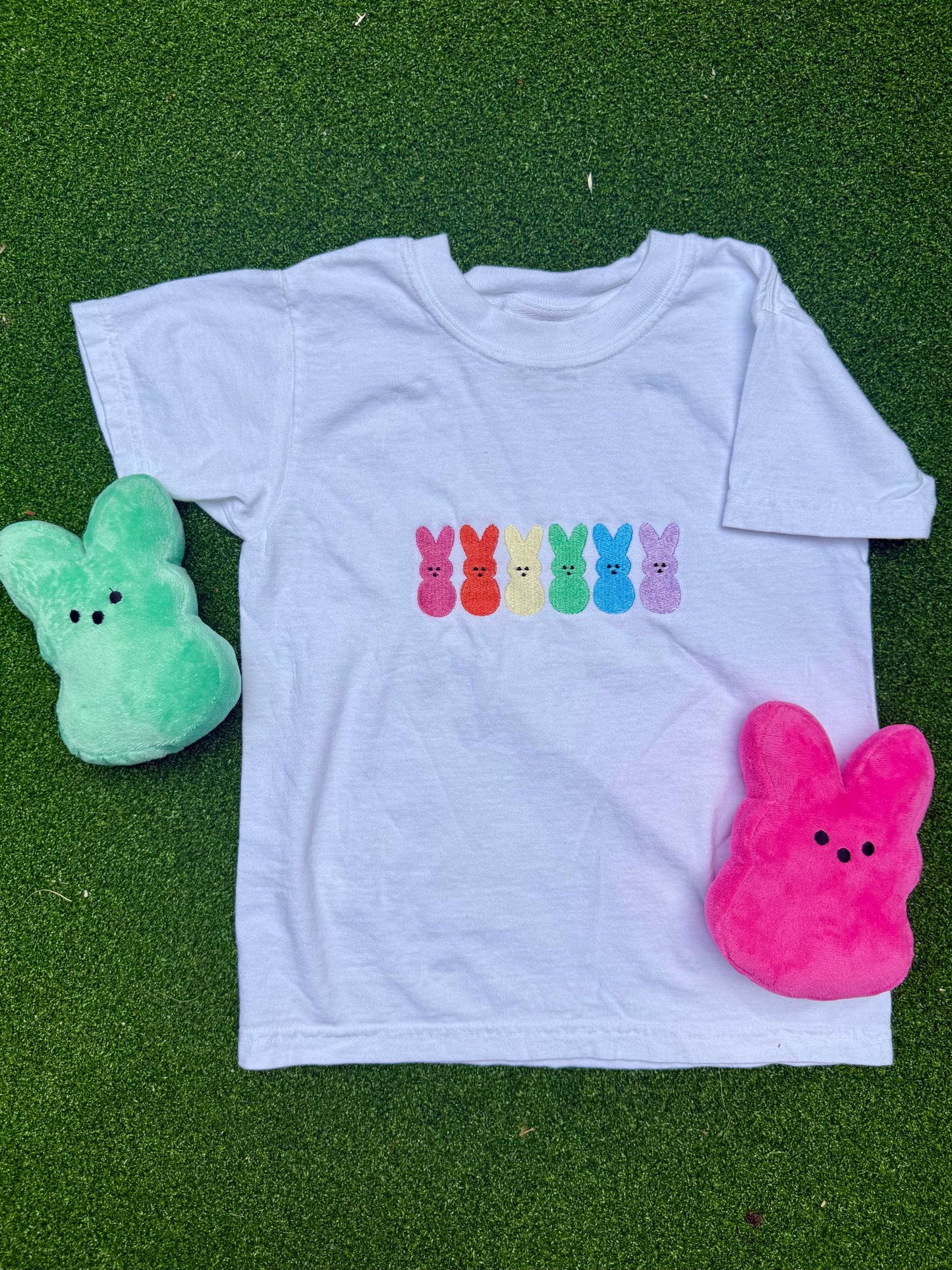 Easter Peeps Embroidered Tee Kids and Adults Sizes