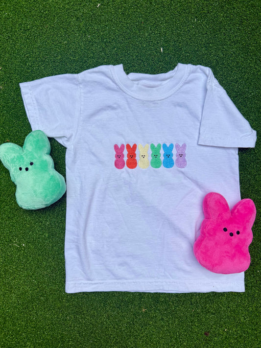 Easter Peeps Embroidered Tee Kids and Adults Sizes
