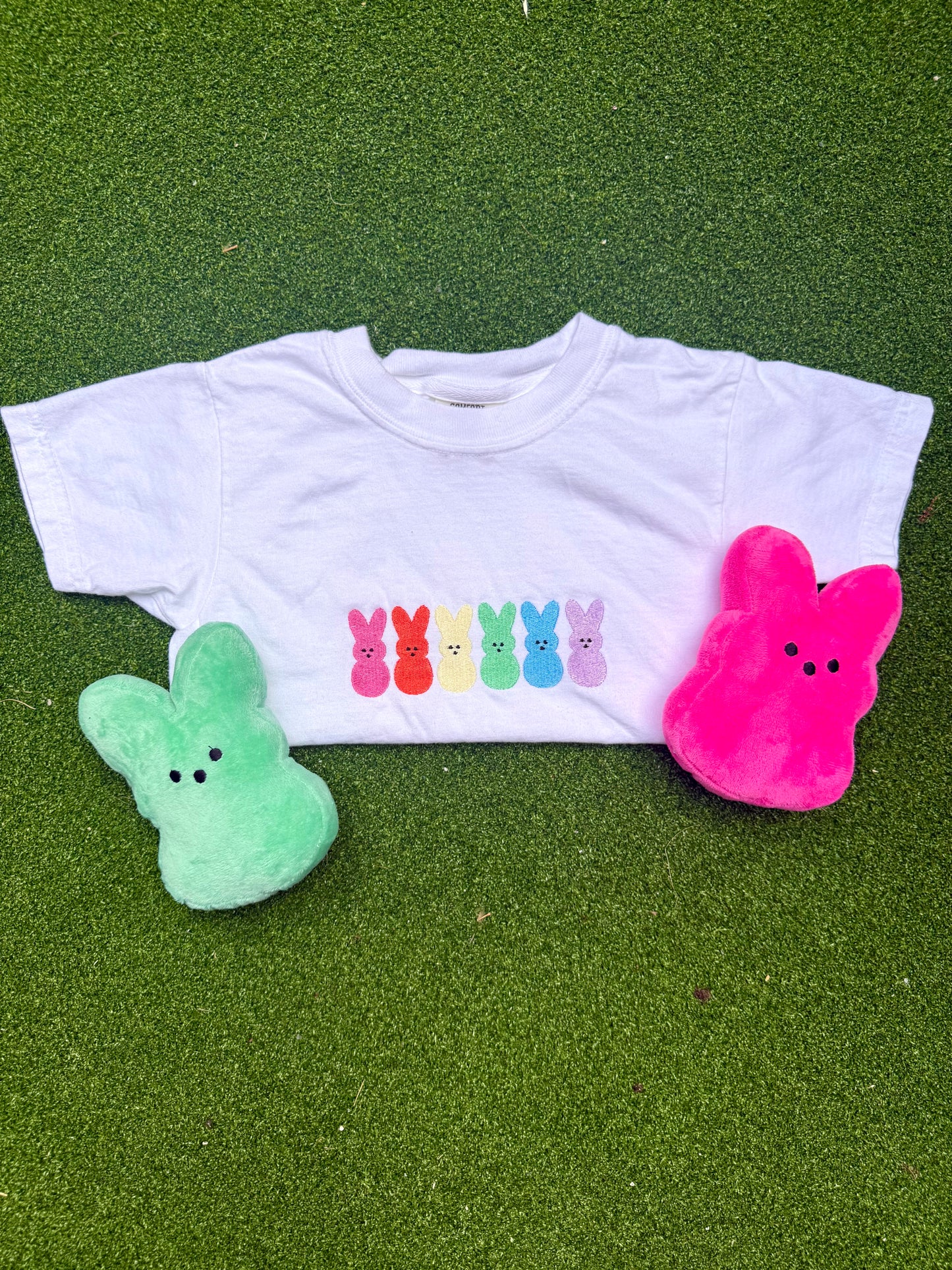 Easter Peeps Embroidered Tee Kids and Adults Sizes