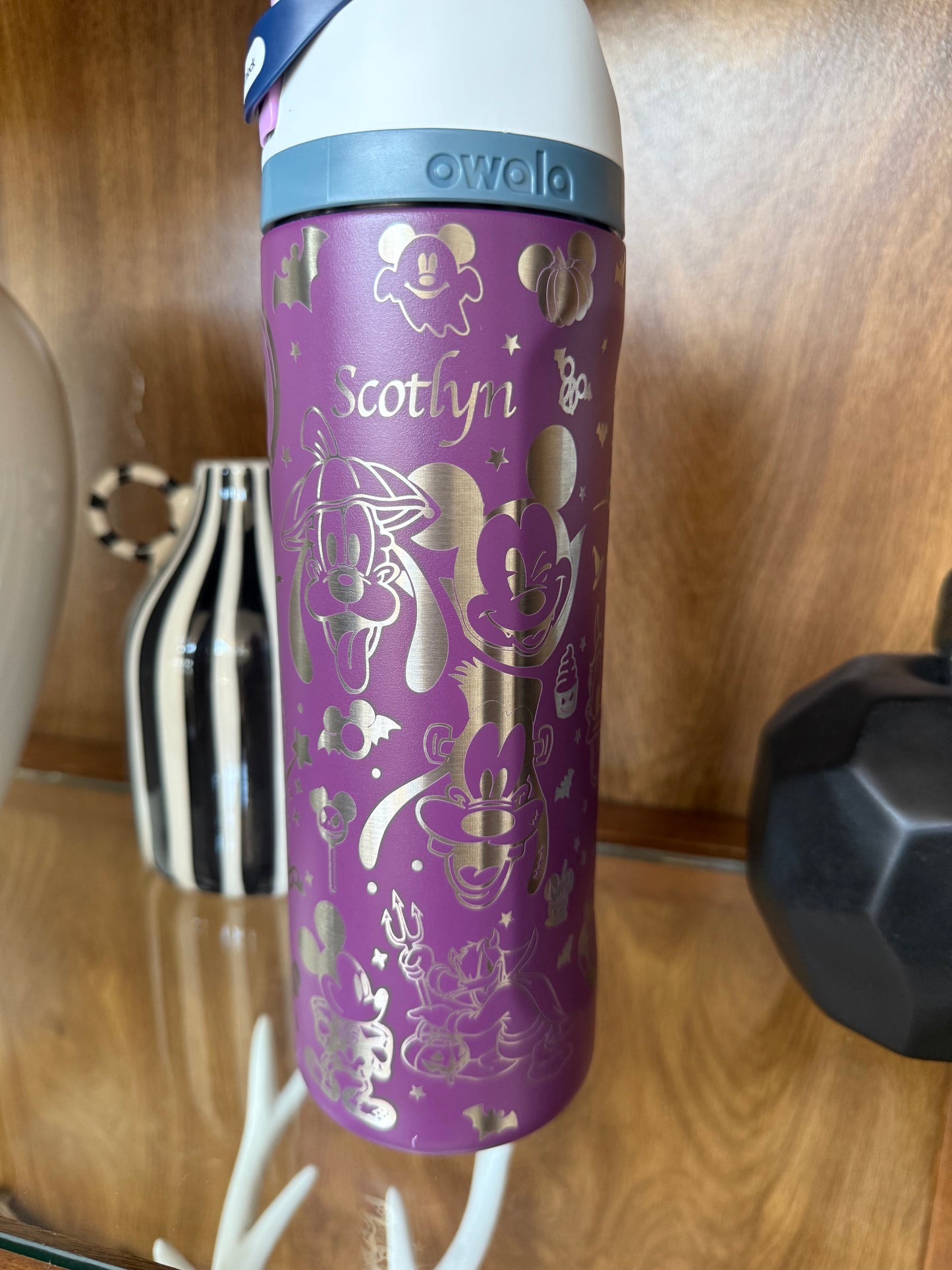Disney Halloween Engraved Owala, Boo to you!