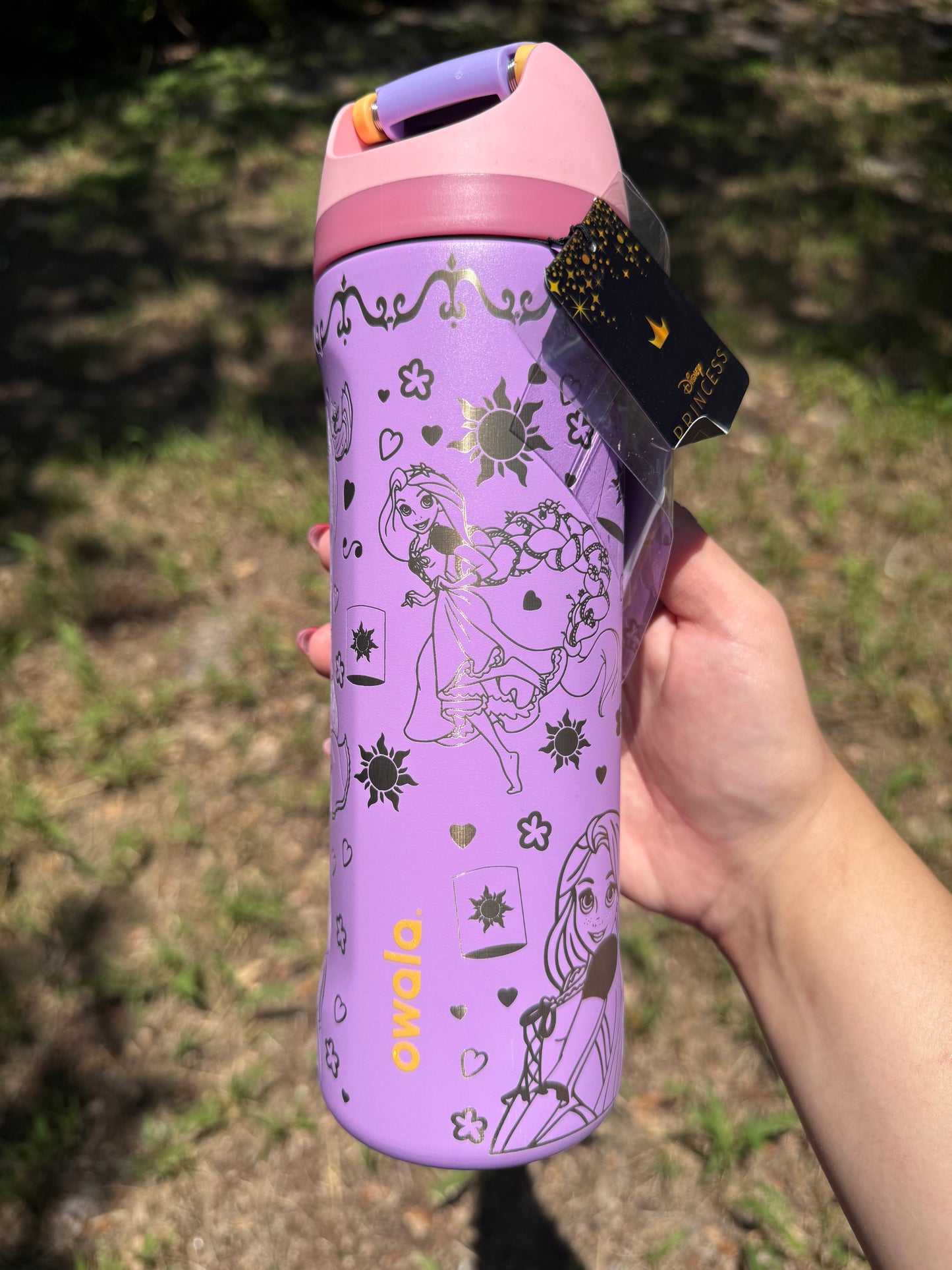Disney Tangled Movie Princess Engraved Owala Free Sip, Rapunzel Tumbler