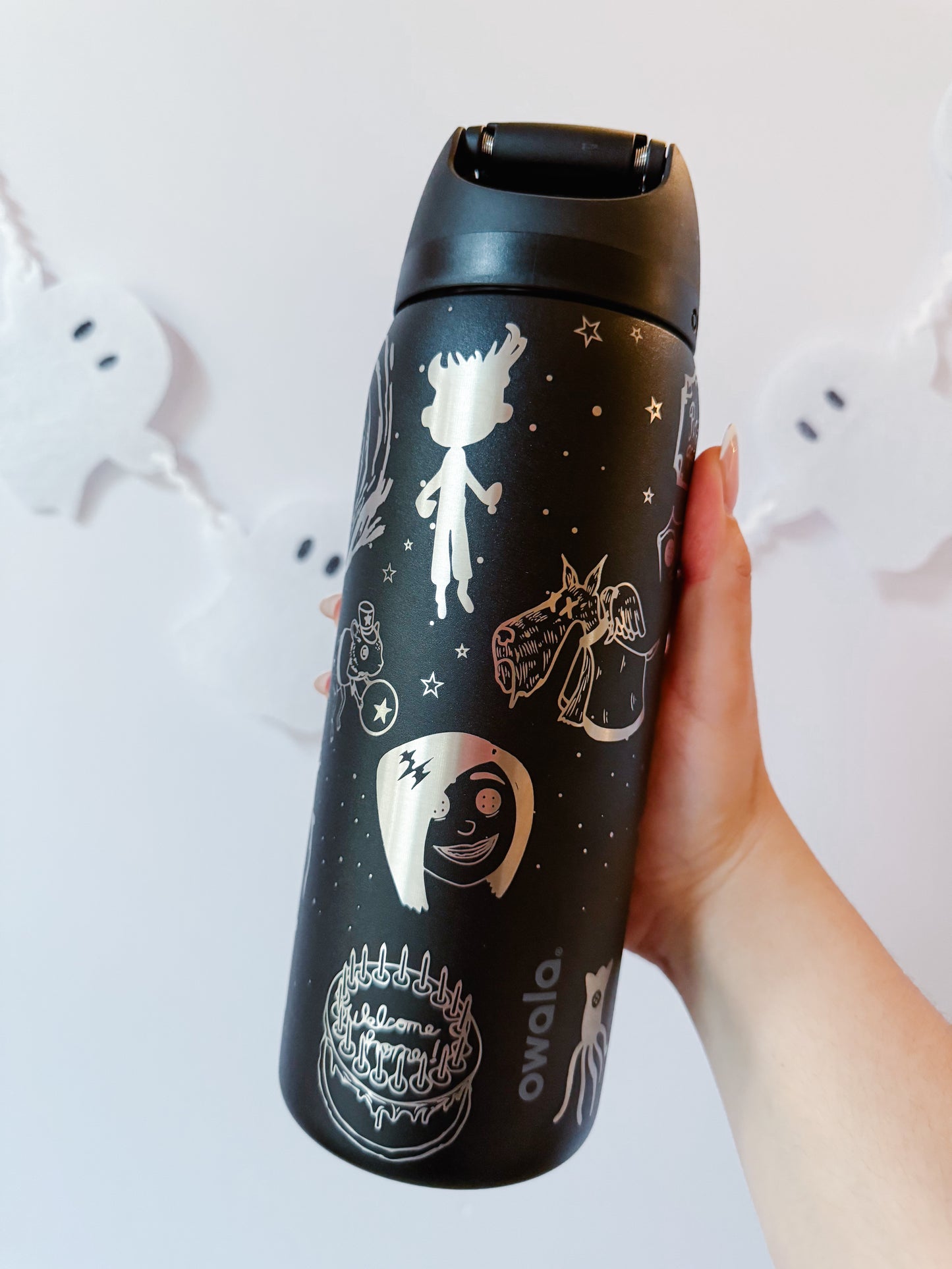 Coraline Owala Engraved Free Sip, 24oz or 32oz