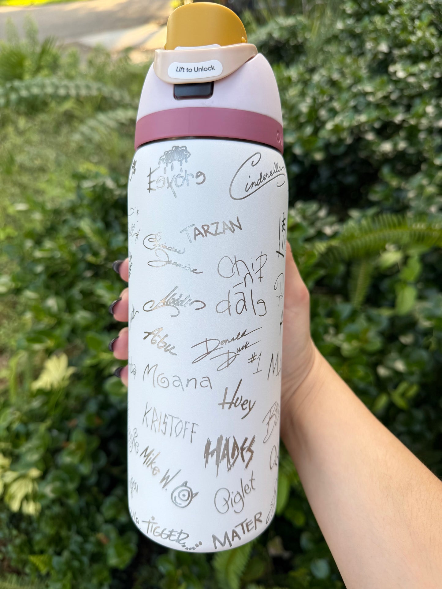 Disney Autographs All Pals Owala Engraved Free Sip, 32oz