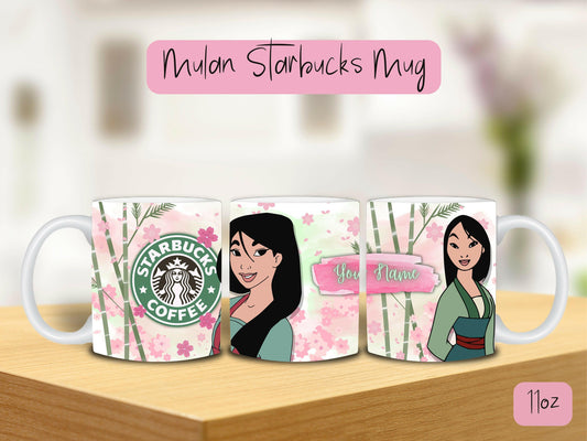Princess Personalized 11oz Mug with Coffee Logo Glossy Finish, ADD YOUR NAME to Mug of Hot Chocolate with Giftable Box