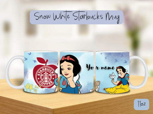 Princess Personalized 11oz Mug with Coffee Logo Glossy Finish, ADD YOUR NAME to Mug of Hot Chocolate with Giftable Box
