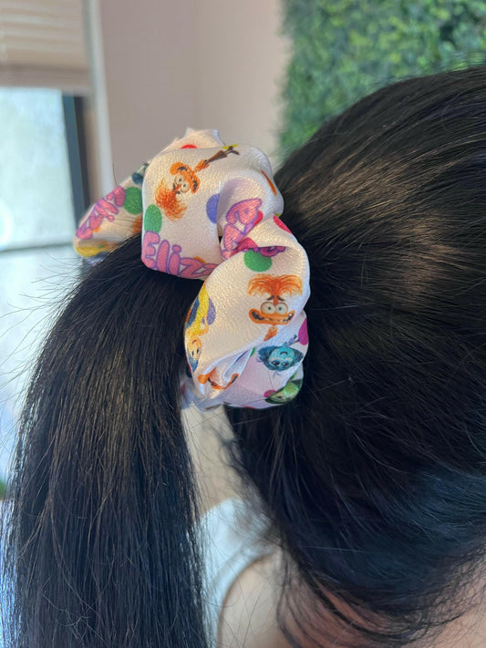 Personalized Scrunchies with Name for School, Silk Inside Out print very cute perfect gift for Girls