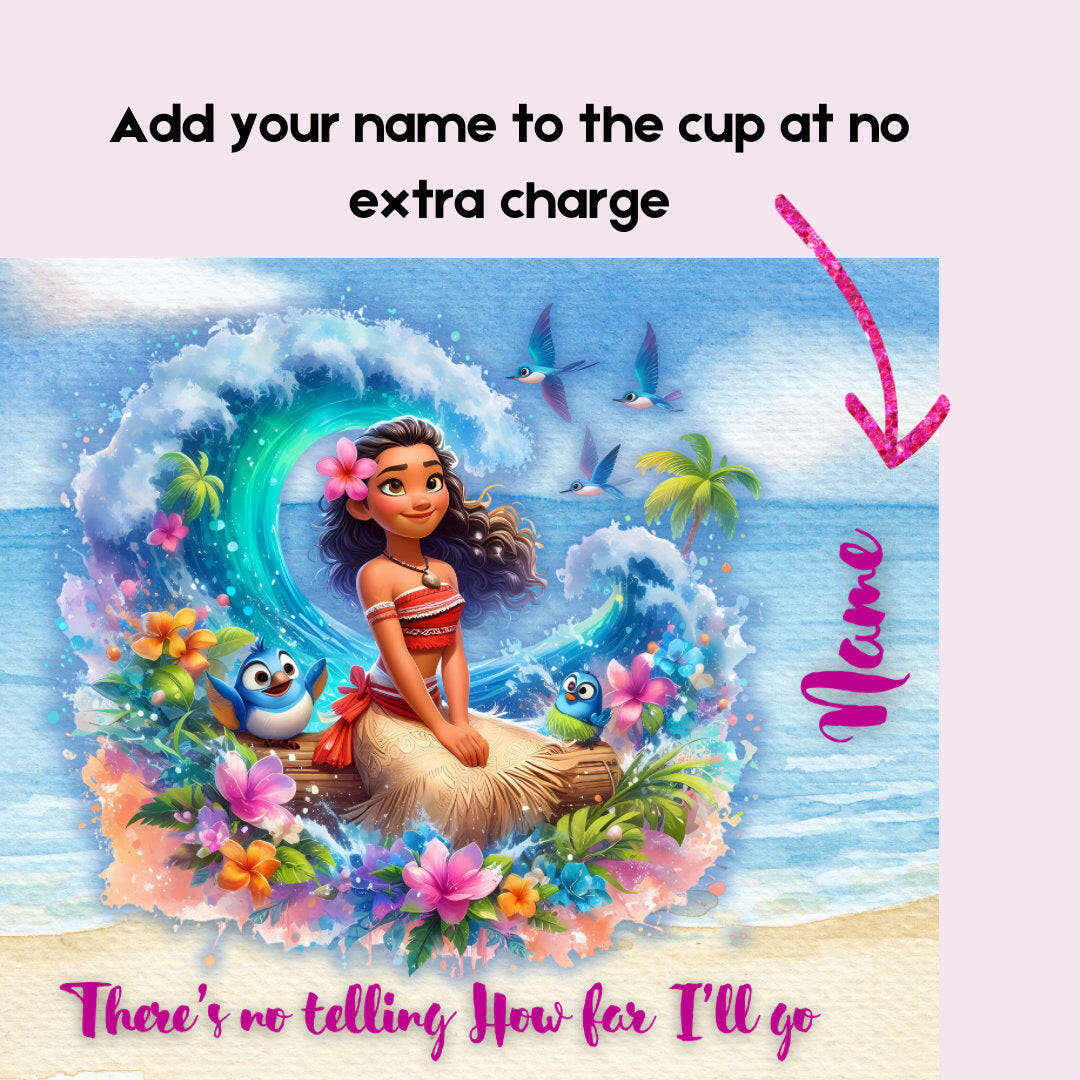 Princess Personalized 20oz Cup with Straw, Add your Name to Stainless Steel Tumbler