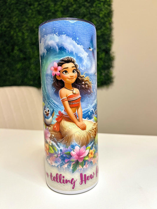 Princess Personalized 20oz Cup with Straw, Add your Name to Stainless Steel Tumbler