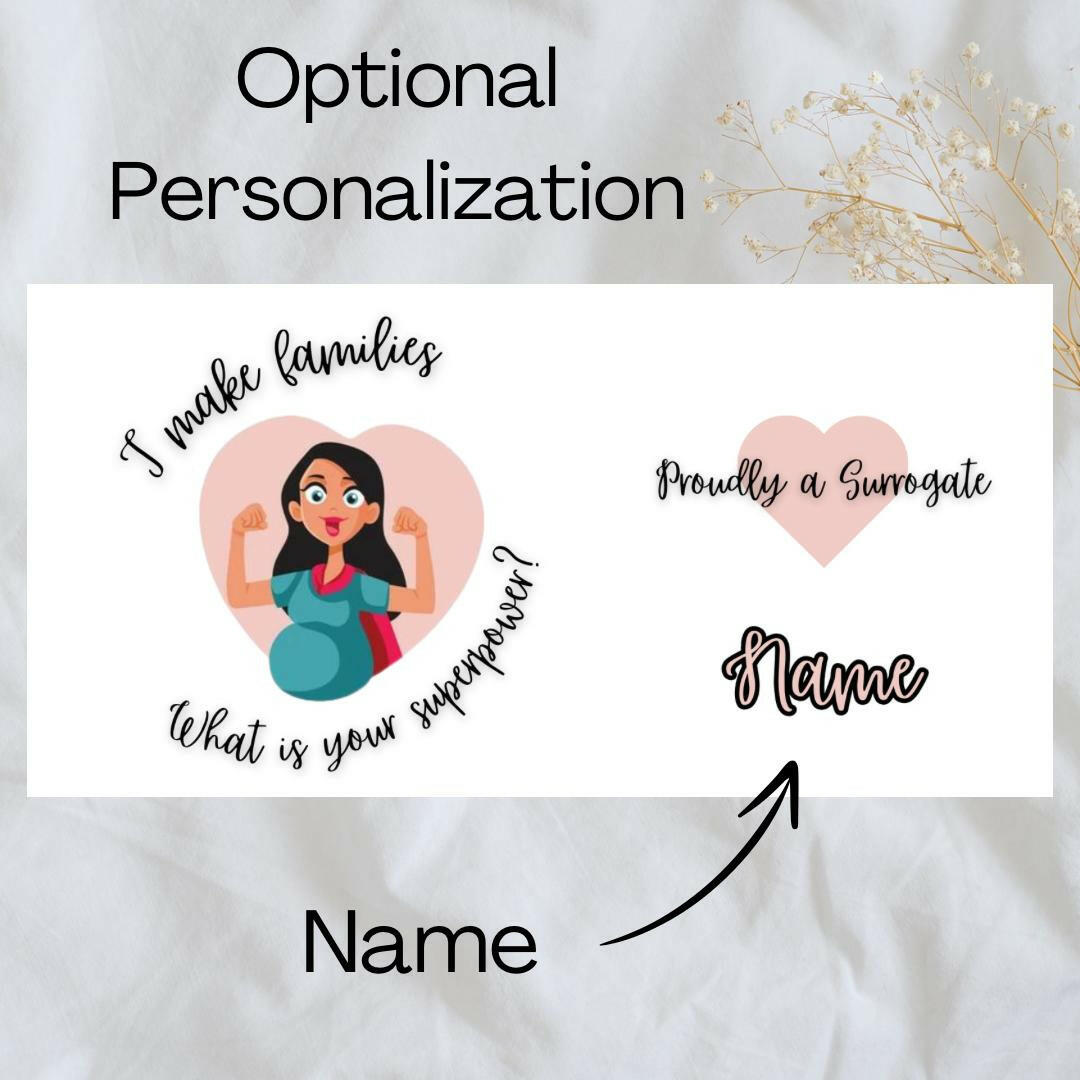Surrogate Mug Gift 11oz Coffee Mug with Name, I make Families What is your Superpower Mom to be gift