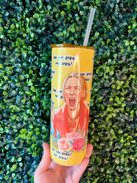 Friends Phoebe Cup, 20oz Funny Tumbler with Yellow lid, Gift for Friends fan, Joey Chandler Rachel Ross Monica Phoebe Buffay