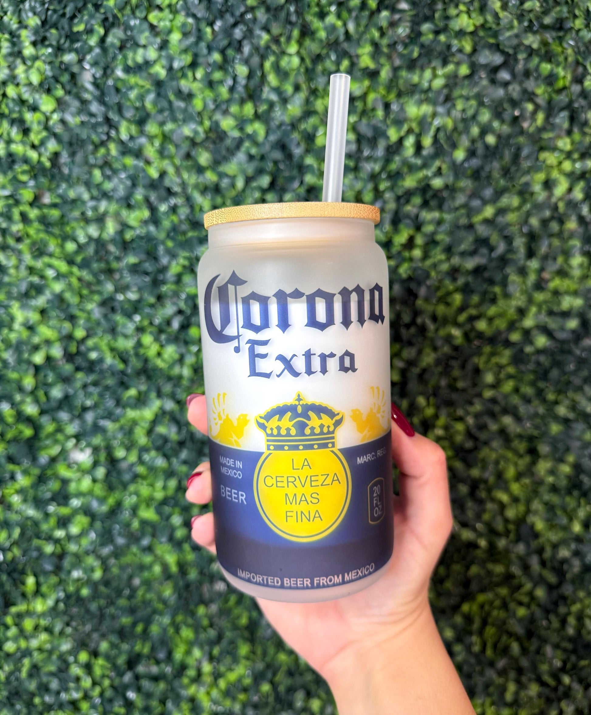 Gift for him, Beer Gift, Cup gift Set with Matching Coaster, Corona Beer, Dad Gift