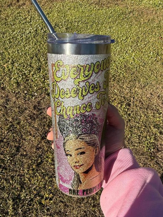 Chunky glitter Wicked witches Skinny tumbler