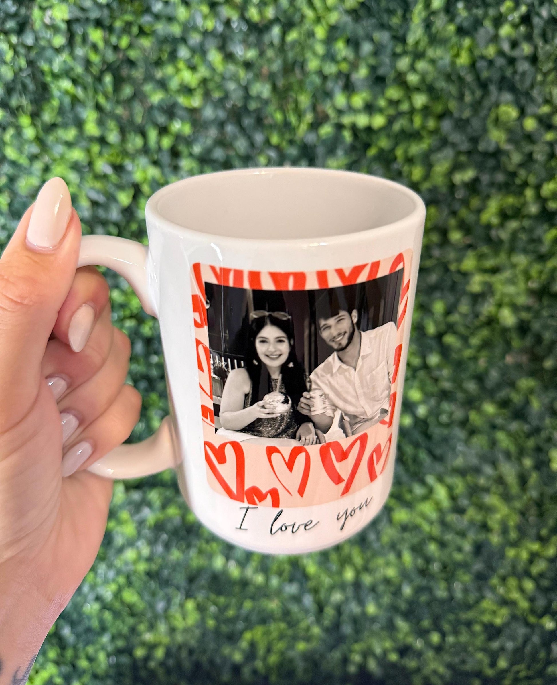 Custom Photo Coffee Mug Gift, Couples Mug, I love you mug, Gift for him for her Couples