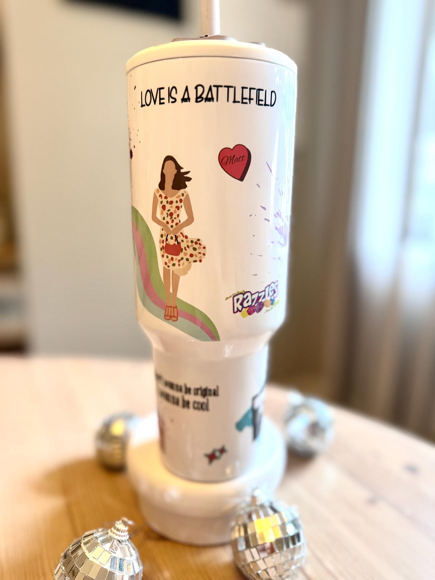 Personalized Tumbler 40oz Women Tumbler, Perfect for 30th Birthday Gifts, Romance Movie Fans, & Tumbler Lovers, Acrylic name plate optional