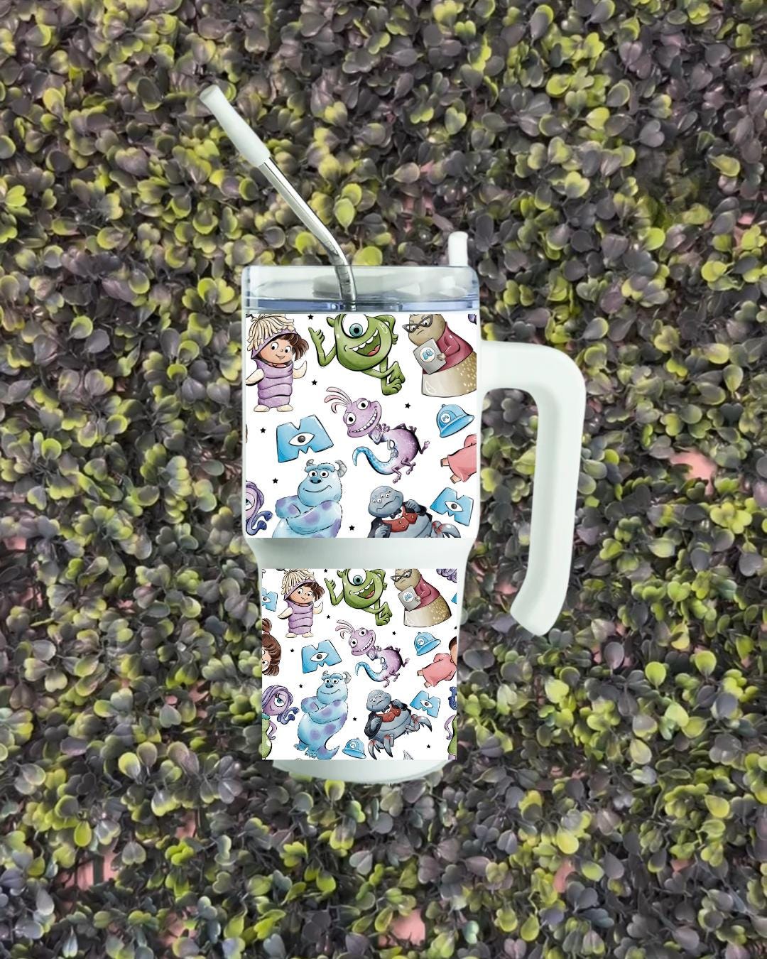 Kids Tumbler 20oz Cup with Handle, Monsters Inc Water Bottle, Sullivan Mike Wazowski tumbler, perfect Birthday Gift