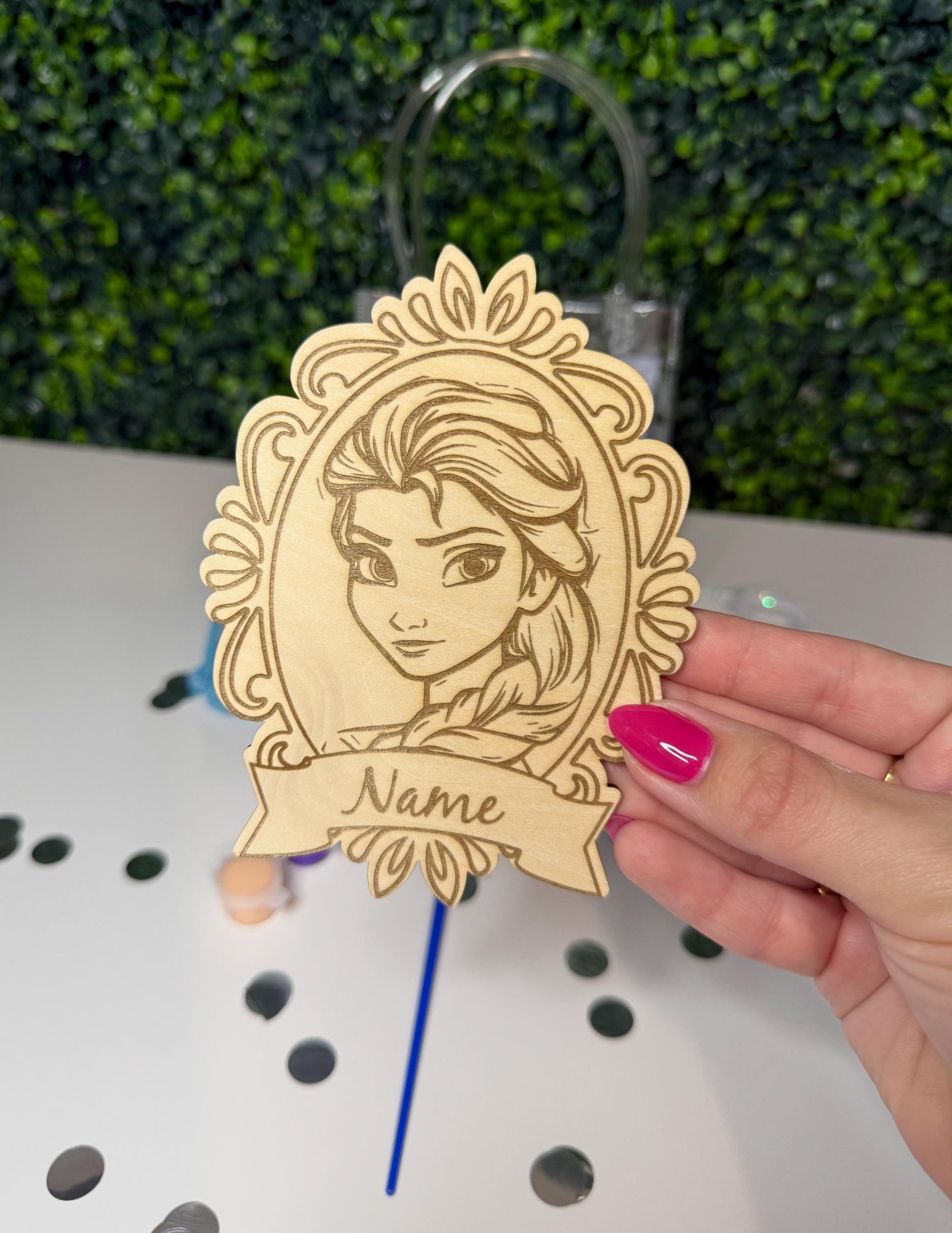 Frozen Party Favor, Elsa Anna Custom Wood coloring kit, Painting kit for kids, Personalized Princess Party favor, Frozen Birthday