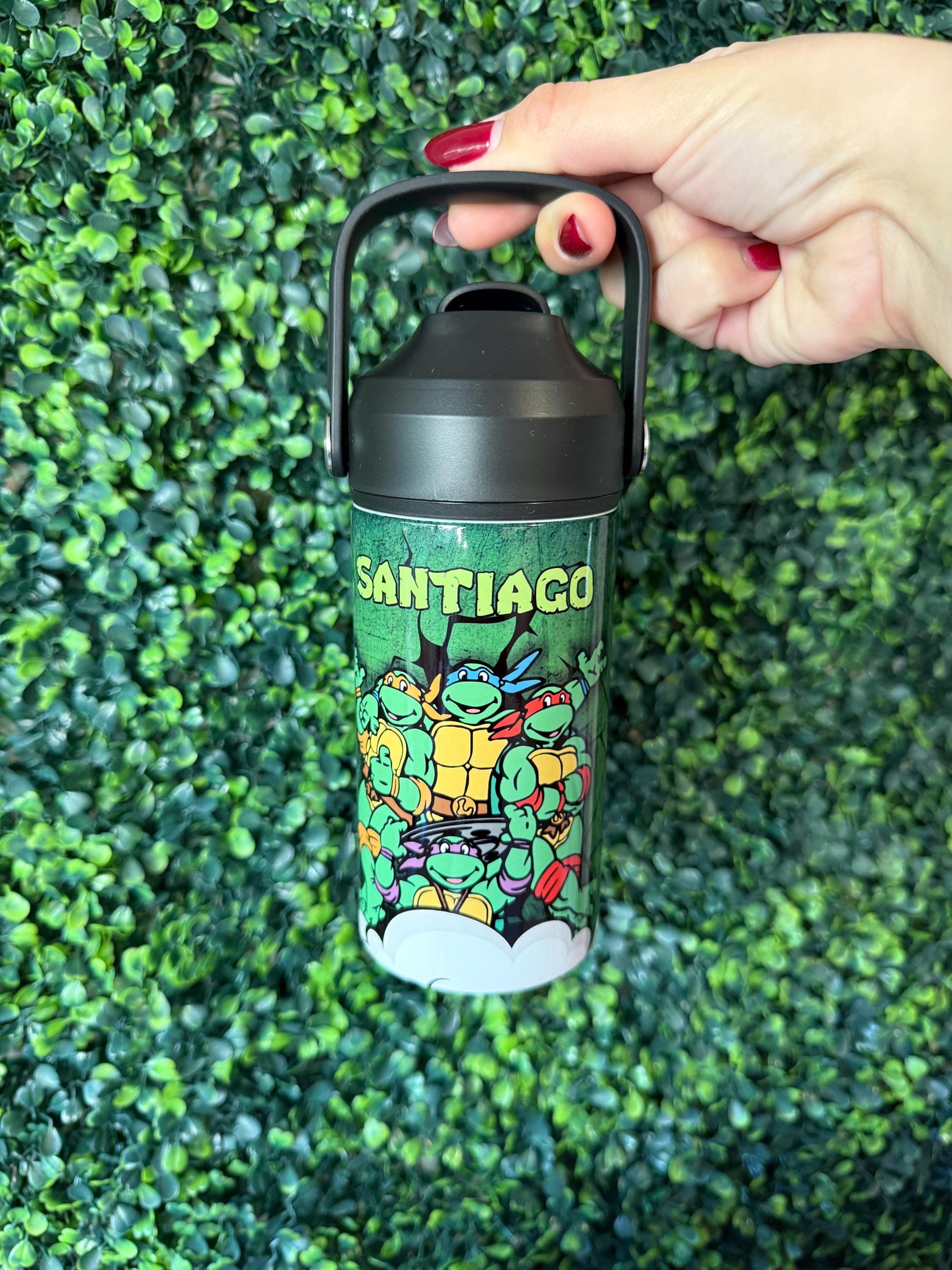 Personalized Kids Toddler Back pack for School Personalized for Boys Ninja Turtle, Matching Water Bottle, Turtle superheroes