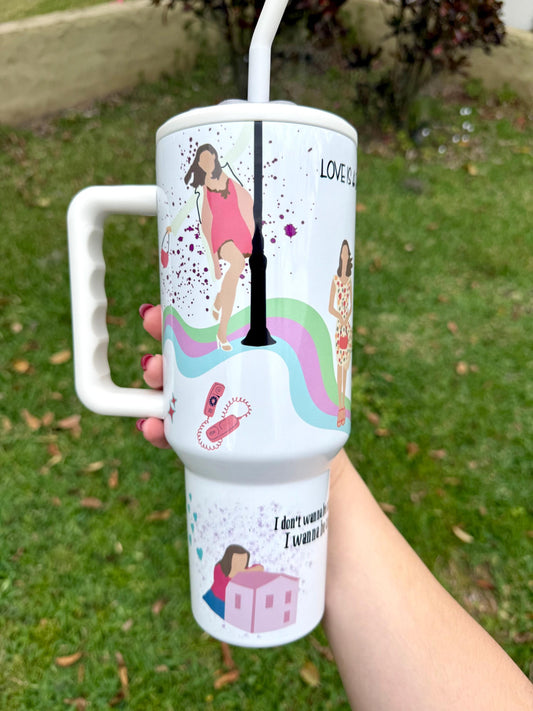 Personalized Tumbler 40oz Women Tumbler, Perfect for 30th Birthday Gifts, Romance Movie Fans, & Tumbler Lovers, Acrylic name plate optional
