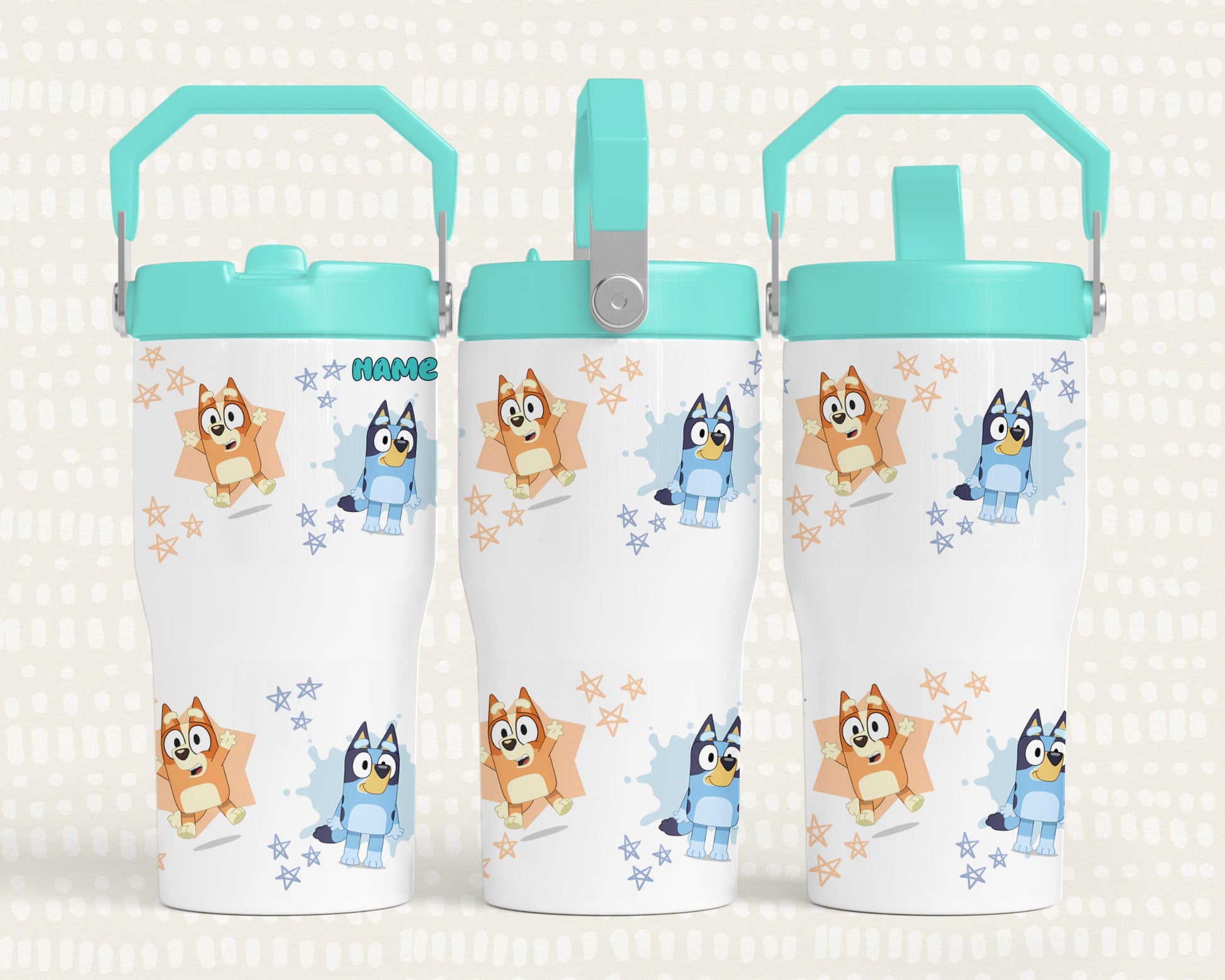 Kids Tumbler 20oz Cup with Handle, Bluey Bingo, Kids Water Bottle, perfect Birthday Gift, Blue Dog