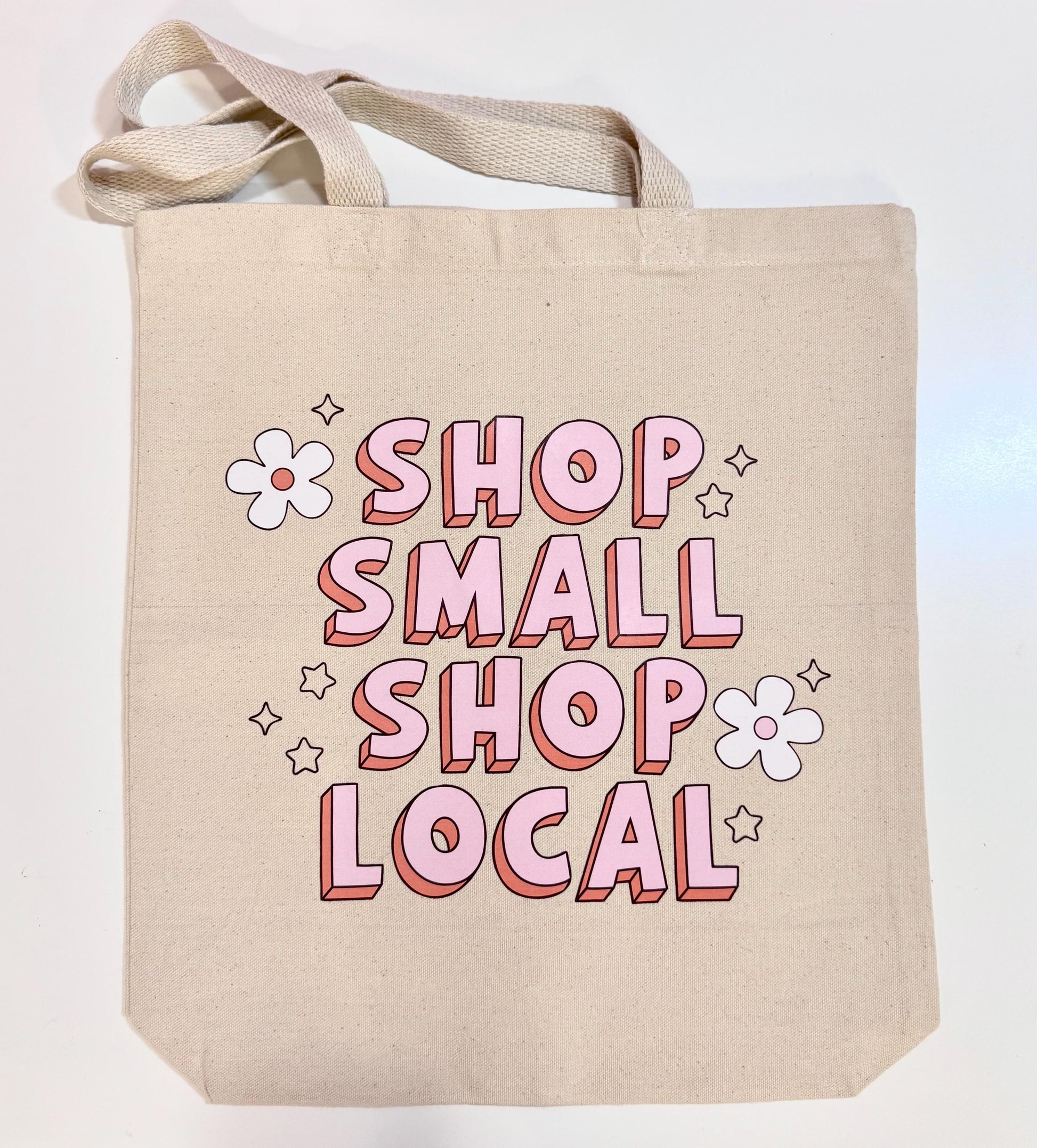 Shop Small Shop Local Tote Gift Spring Tote Shopper Summer Bag Eco Friendly Bag Reusable Grocery Tote Cute Tote Farmers Market Bag