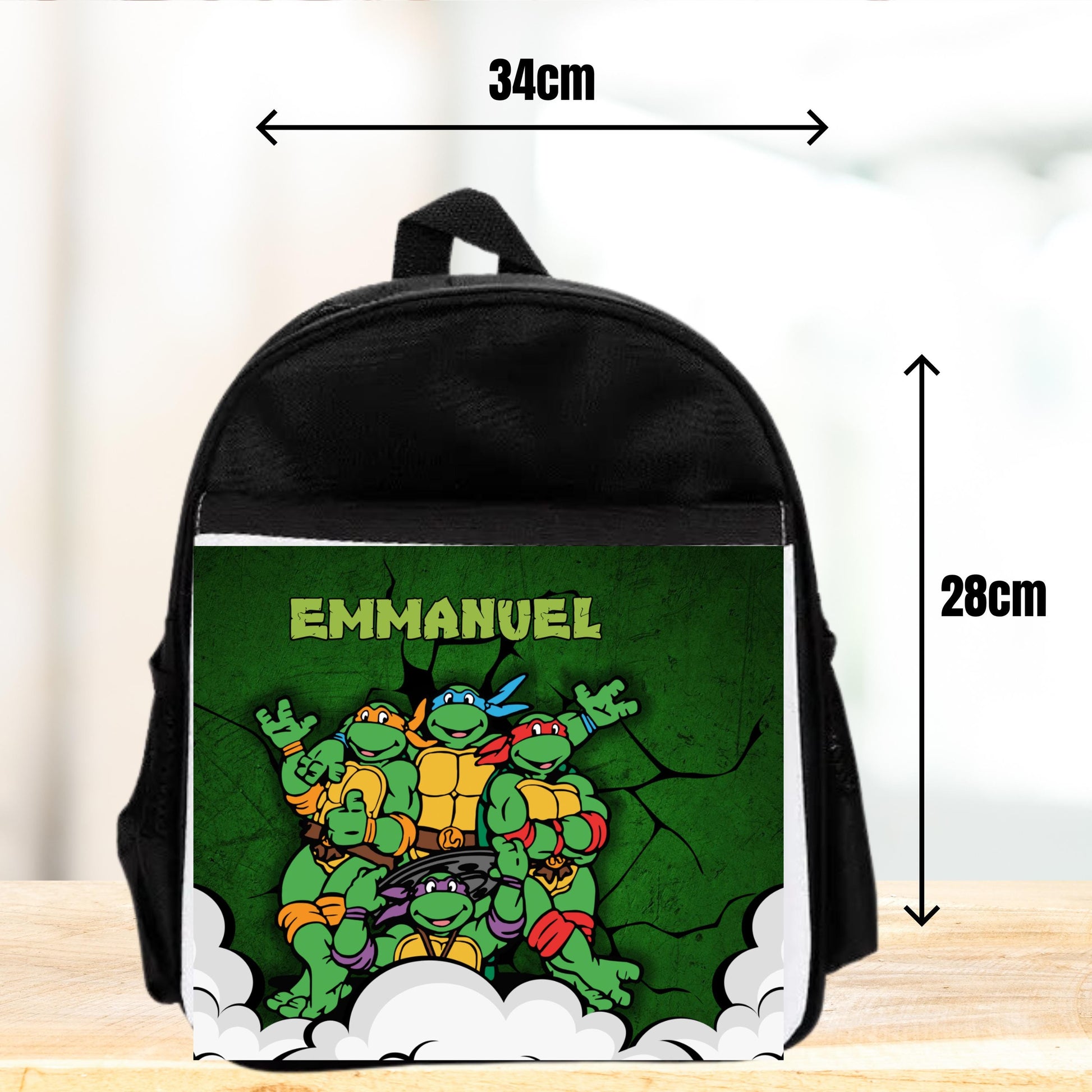 Personalized Kids Toddler Back pack for School Personalized for Boys Ninja Turtle, Matching Water Bottle, Turtle superheroes
