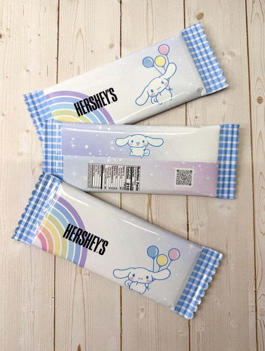 Cinnamon roll Birthday Party Chocolate Bars Bundle of Personalized Chocolate Bars 1.5oz Kawaii Party favor, Birthday Tabletop decoration