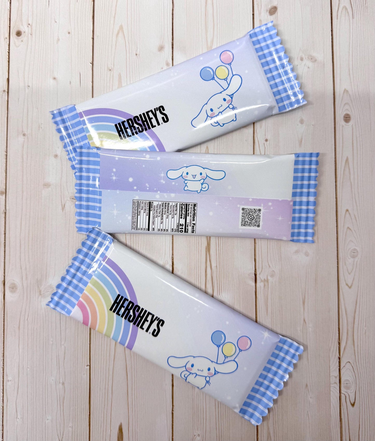 Cinnamon roll Birthday Party Chocolate Bars Bundle of Personalized Chocolate Bars 1.5oz Kawaii Party favor, Birthday Tabletop decoration