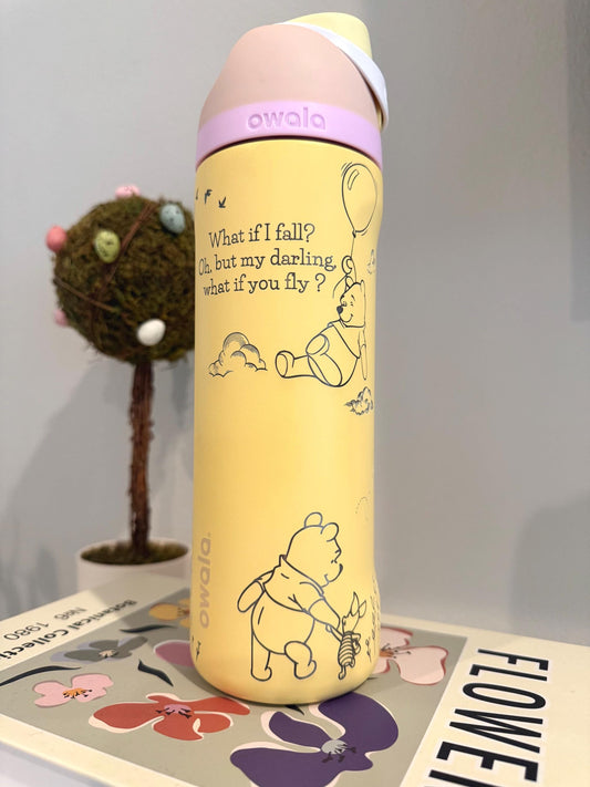 Custom Engraved Owala, Disney Winnie the Pooh, 24oz Free Sip, Laser Engraved, Pooh bear Tumbler, Disney engraved gifts, Pooh & Friends
