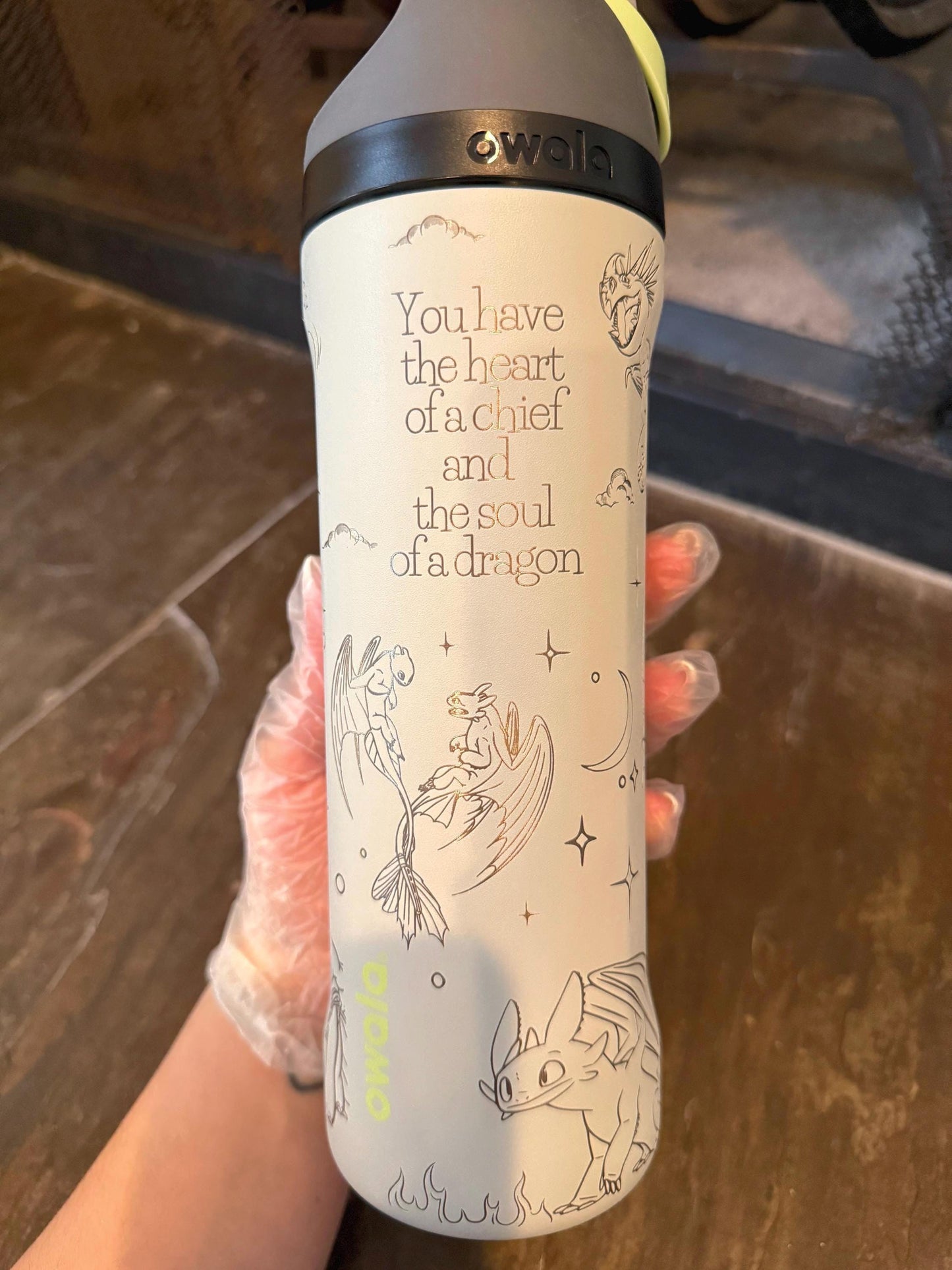 Custom Engraved Owala, Toothless and Hiccup, 24oz Free Sip, Laser Engraved, Dragon Tumbler, How to train your dragon engraved gifts