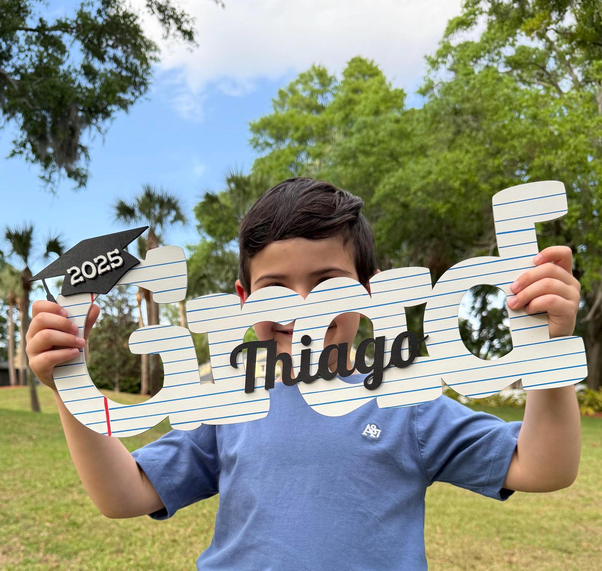 Graduation Gifts Kindergarten Grad name sign 2025 2026 Kids Graduation Party decorations Custom Name Sign Graduation Gift For Grandson