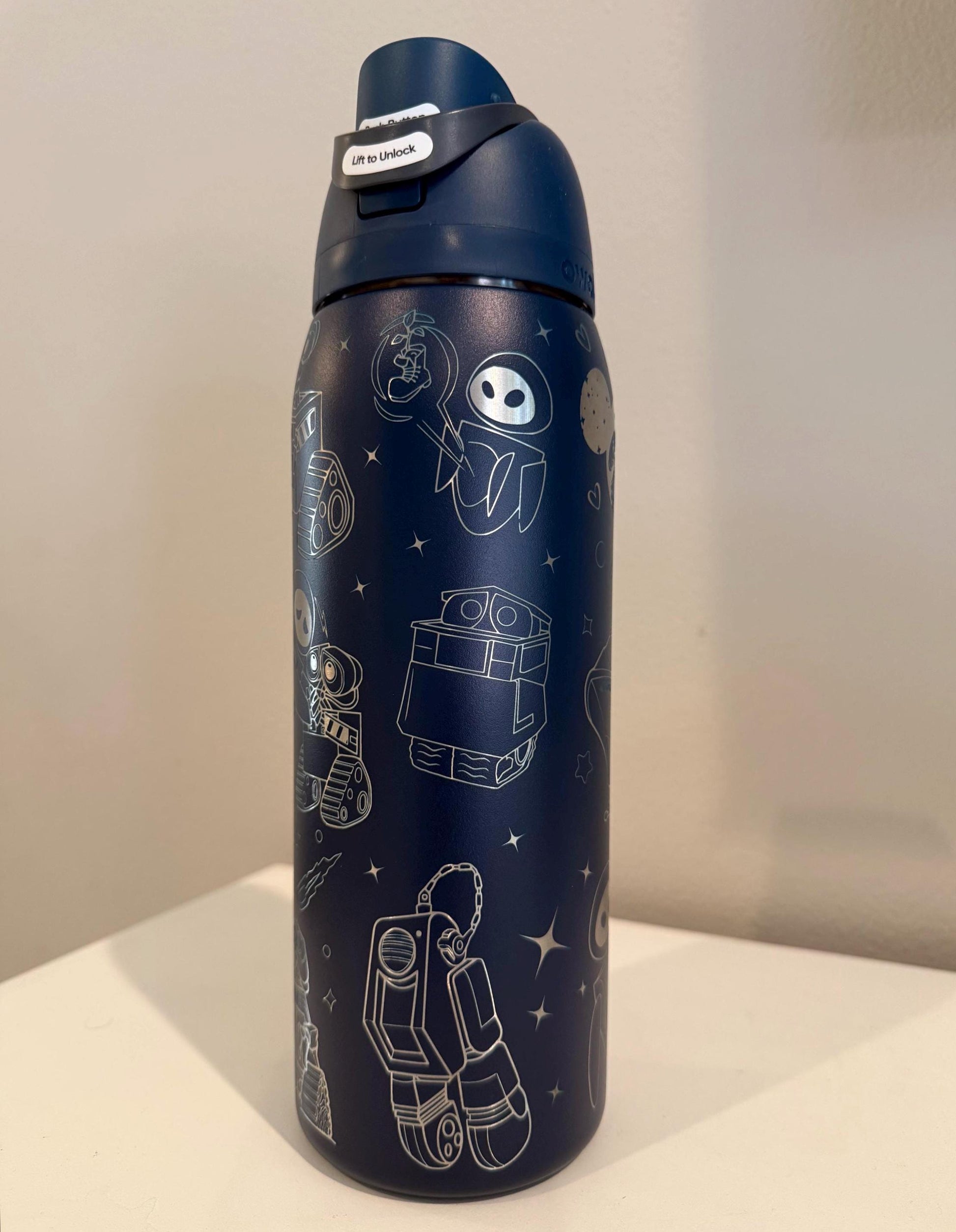 Custom Engraved Owala, Disney Wall E and Eve movie,Owala Free Sip, Laser Engraved, Wall-e Tumbler, Disney engraved gifts