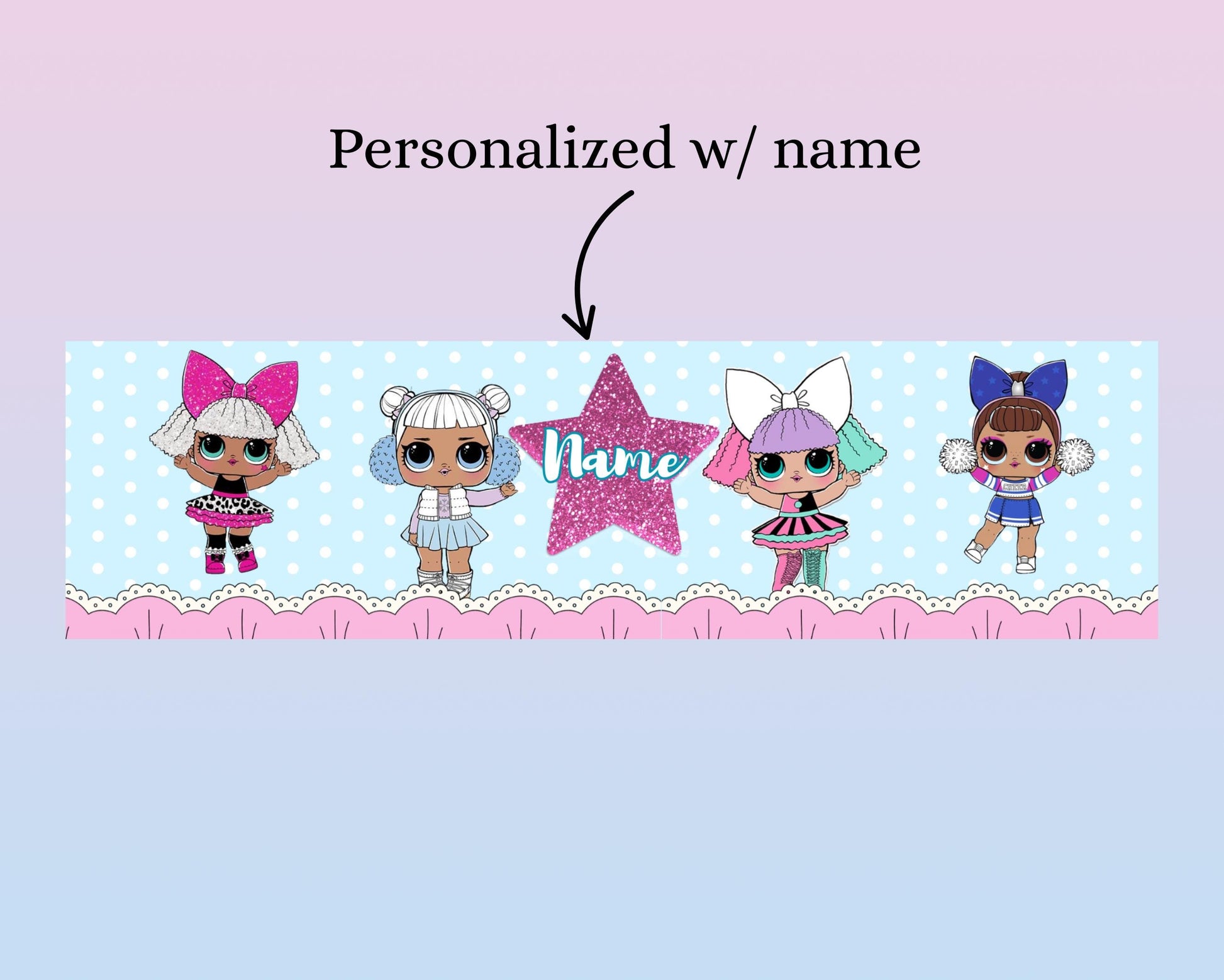 Kids Tumbler 20oz Flip Straw Water Bottle Doll, Dolls Glitter Stars, Tumbler with Handle, perfect Birthday Gift for girls, Cartoon Dolls