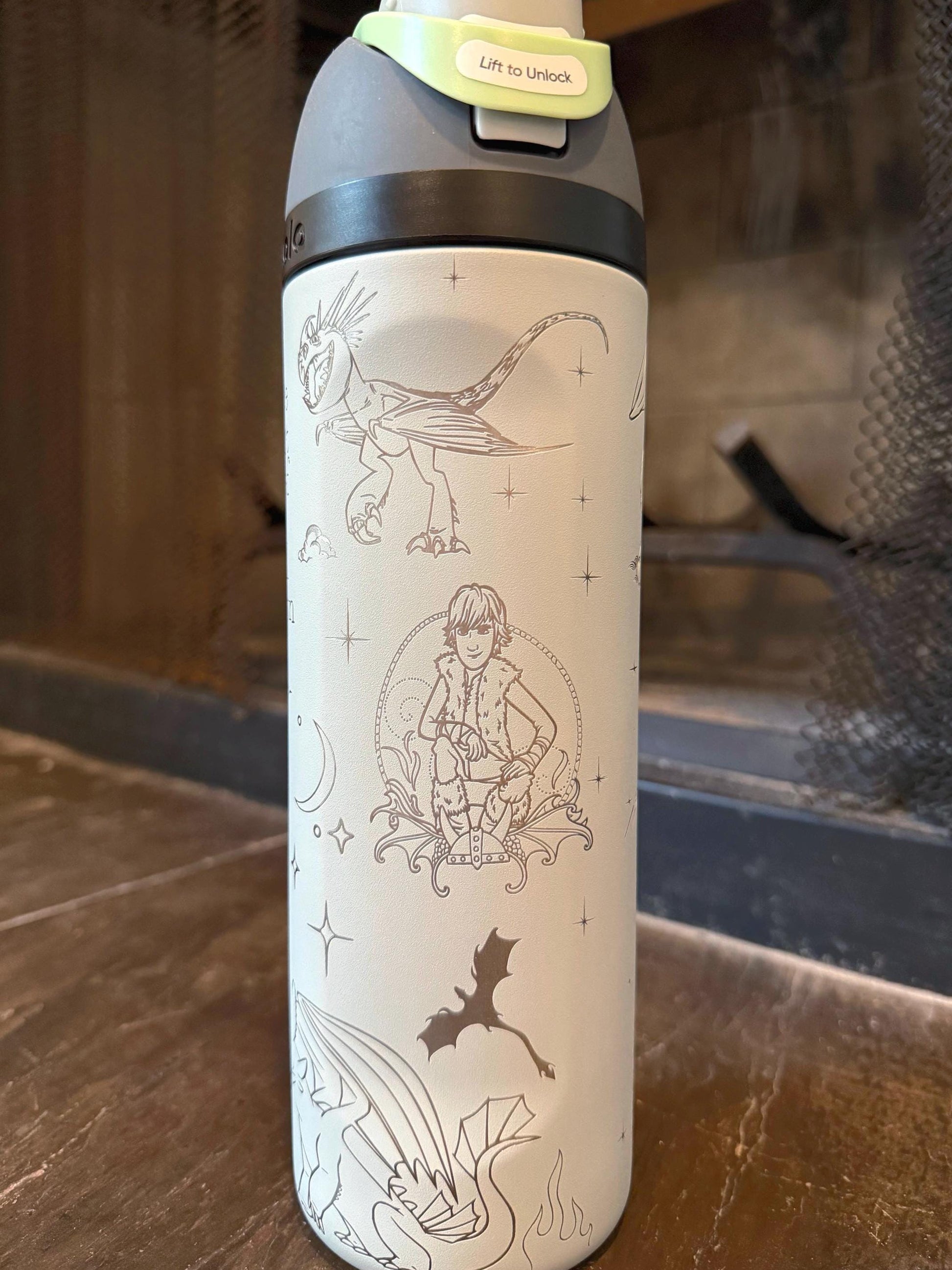 Custom Engraved Owala, Toothless and Hiccup, 24oz Free Sip, Laser Engraved, Dragon Tumbler, How to train your dragon engraved gifts