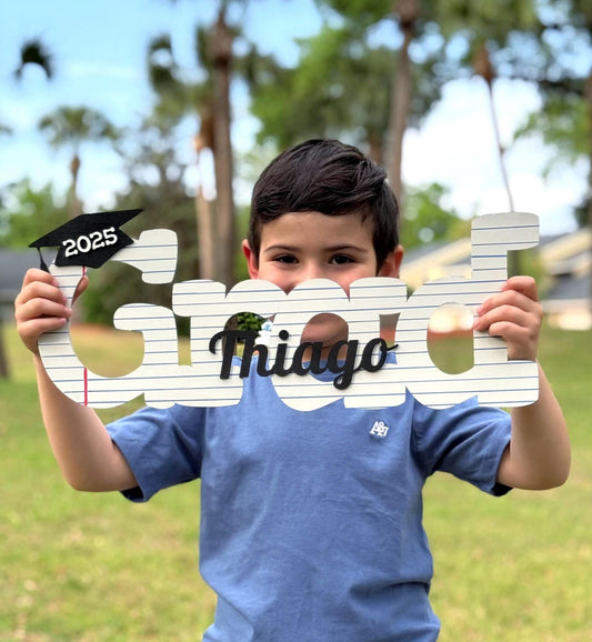 Graduation Gifts Kindergarten Grad name sign 2025 2026 Kids Graduation Party decorations Custom Name Sign Graduation Gift For Grandson