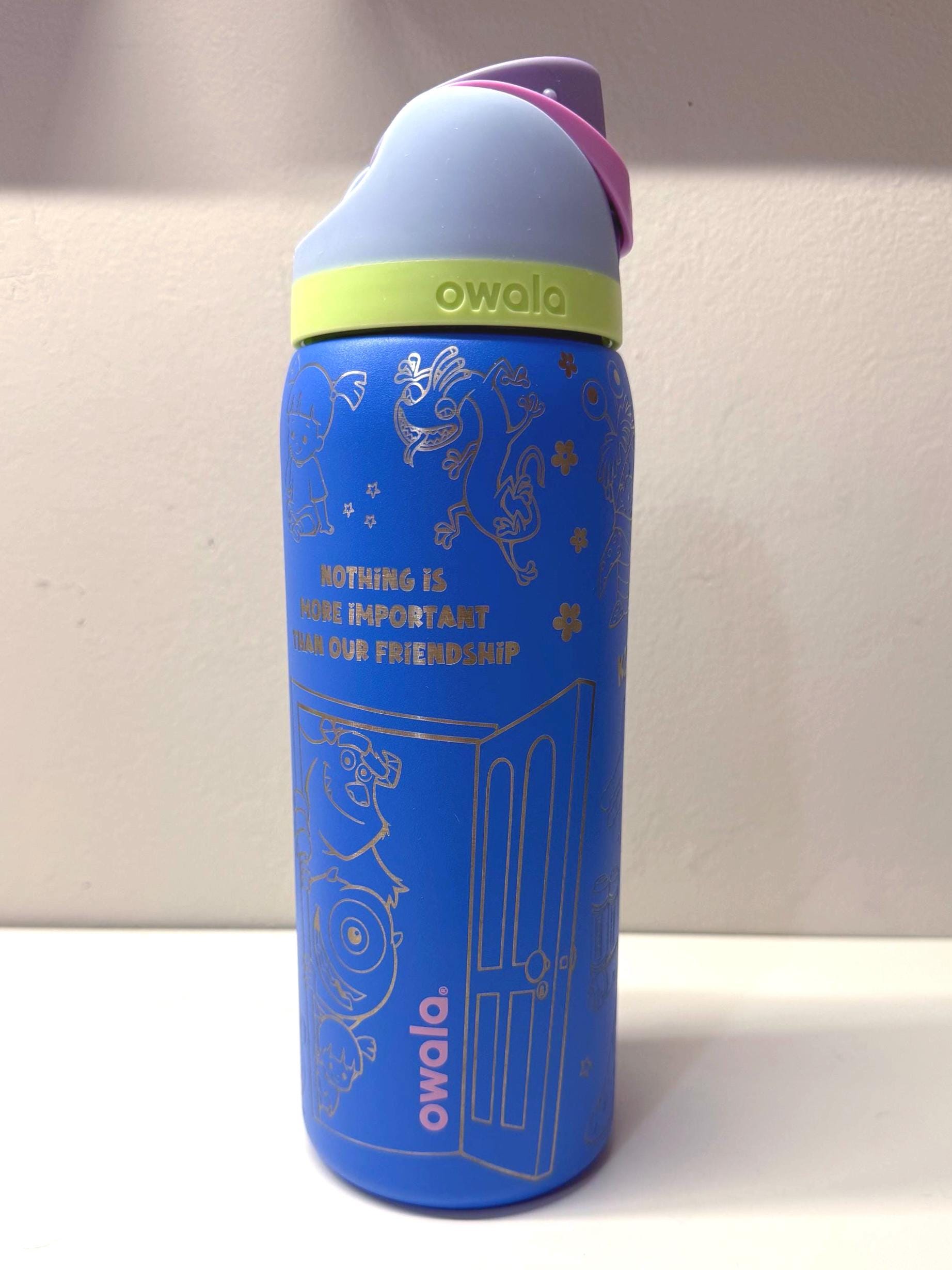 Custom Engraved Owala, Disney Monsters Inc Movie Park Day, Owala Free Sip, Engraved tumbler, Disney Cup Disney gift Mike and Sully and Boo