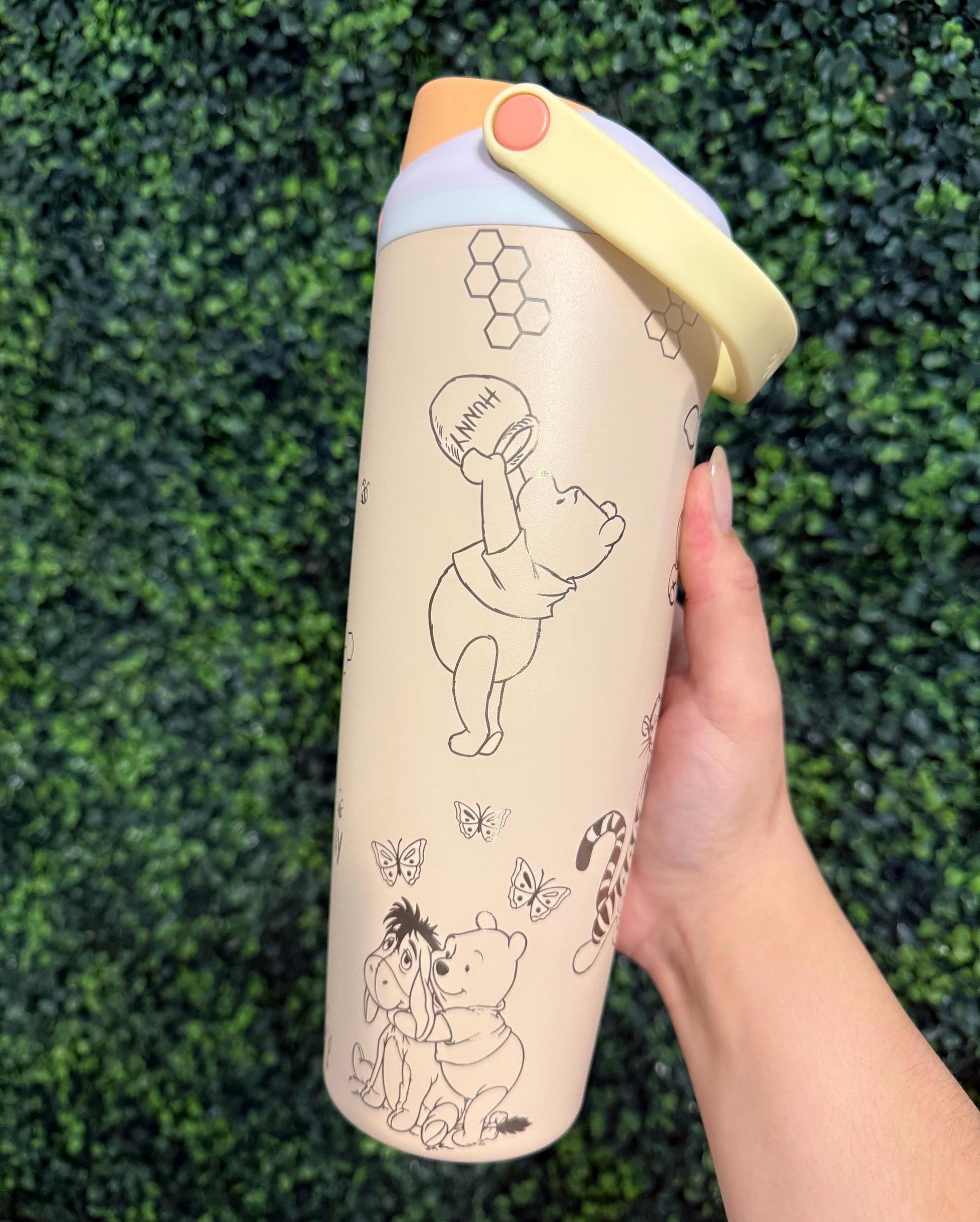 Custom Engraved Owala, Disney Winnie the Pooh, 30oz Free Sip Sway, Laser Engraved, Pooh bear Tumbler, Disney engraved gifts, Pooh & Friends