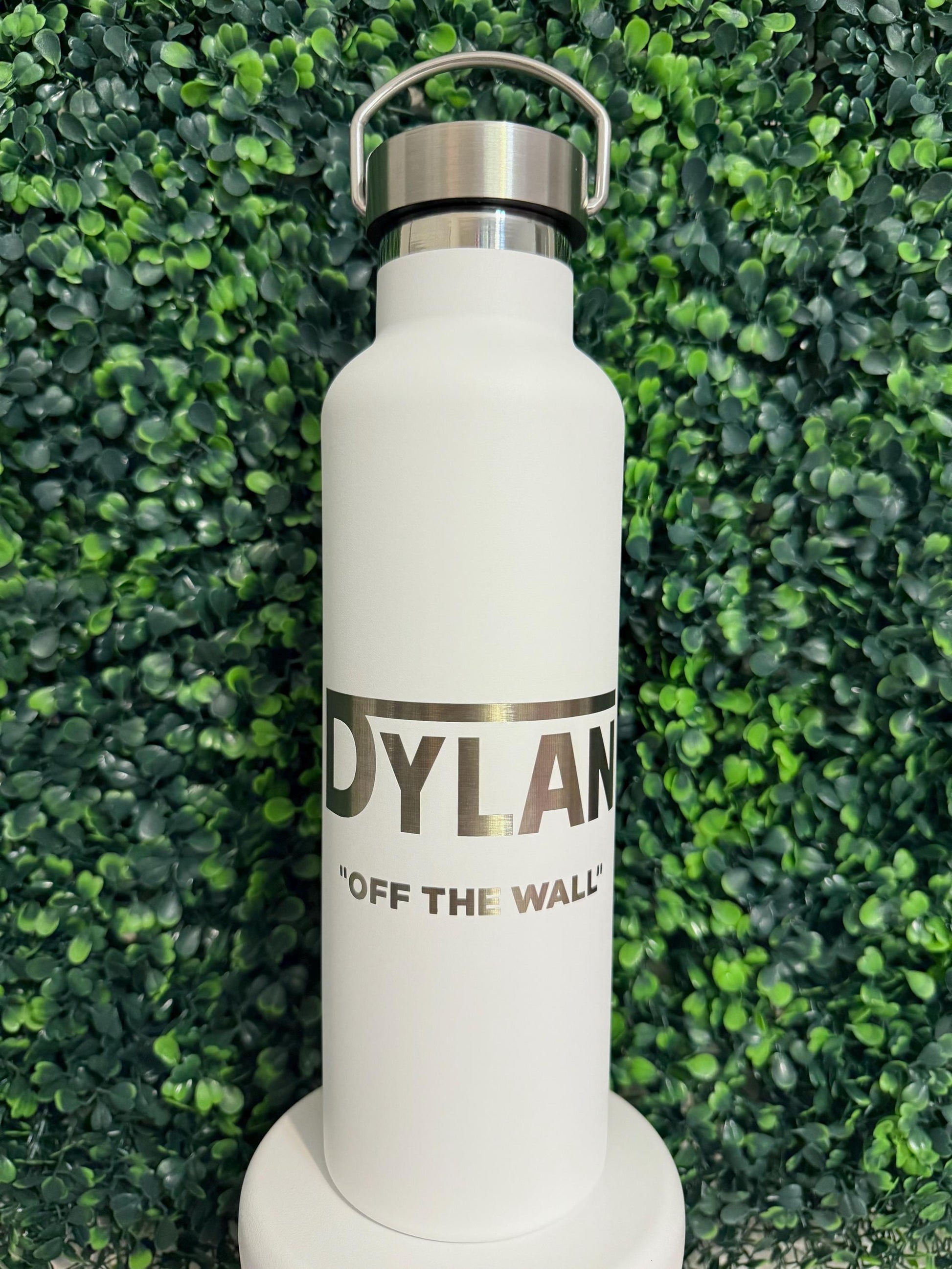Personalized Water Bottle 24oz Stainless Steel tumbler, Engraved with Custom “Vans” logo with Name, School water bottle, gift for him