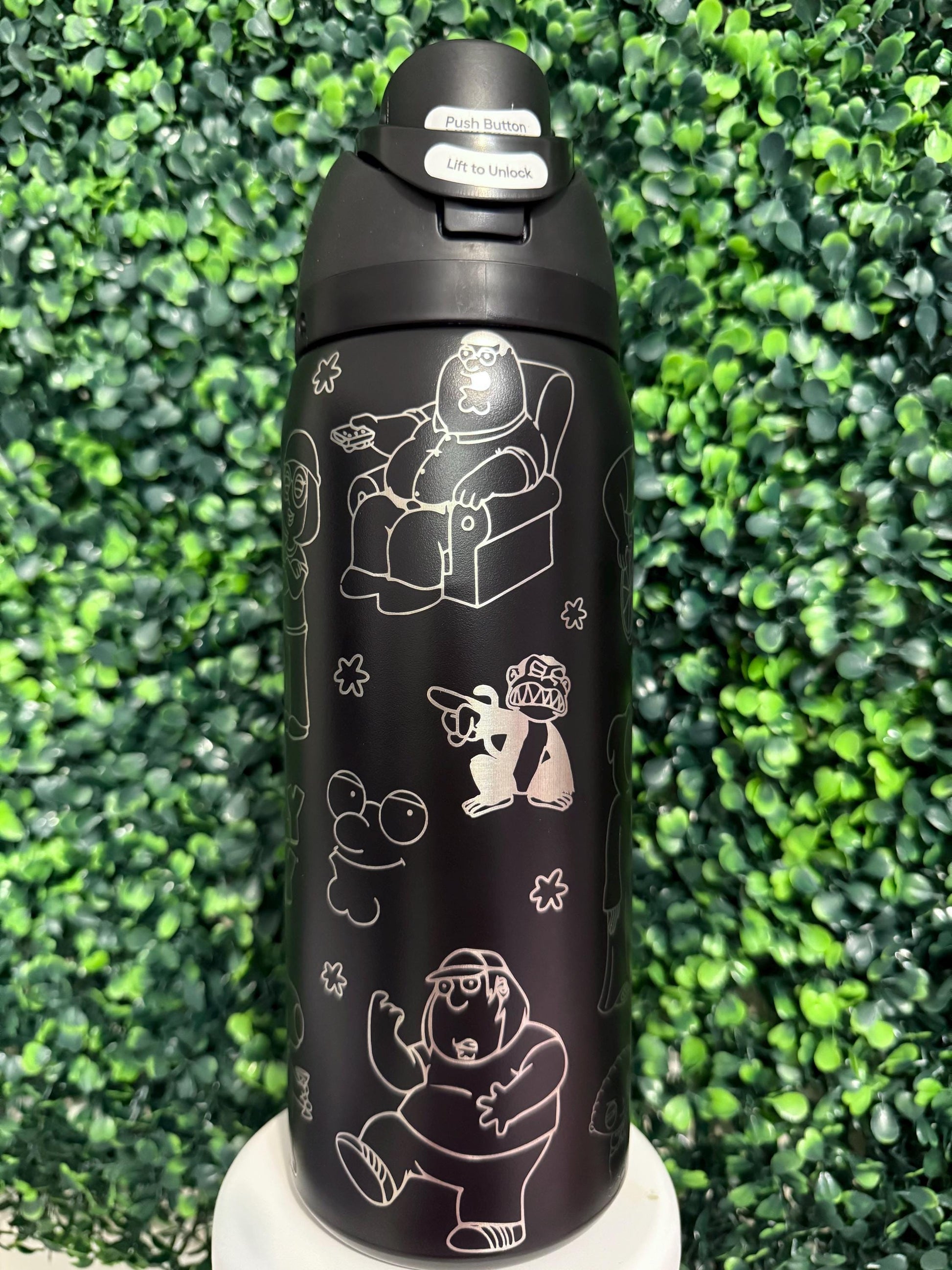 Family Guy Owala Freesip Engraved Tumbler, Peter Griffin Stewie Griffin Brian Dog Glenn Quagmire