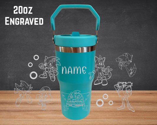 Kids Engraved 20oz Tumbler, Sonic Hedgehog