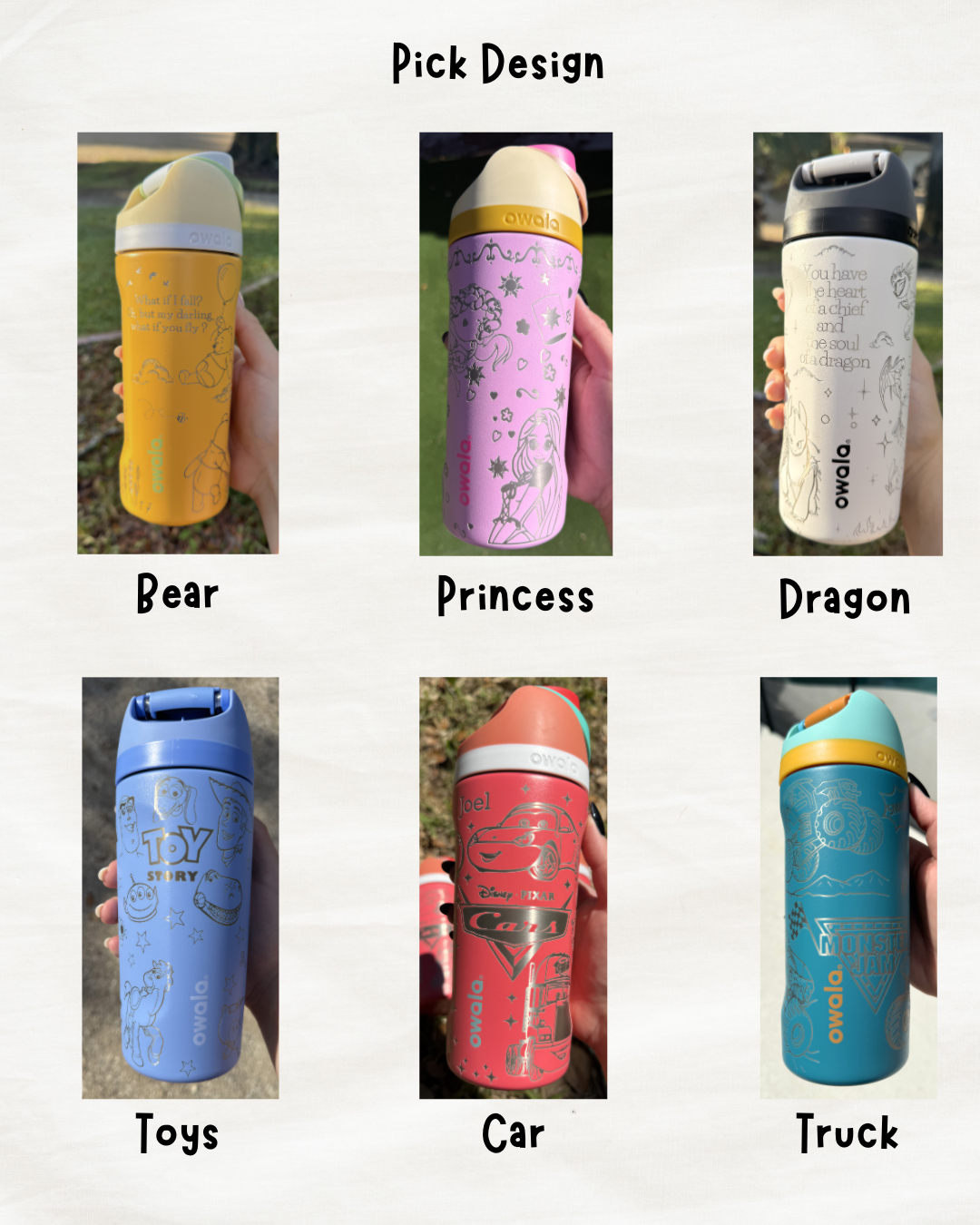 Pick Your Design 16oz Owala Free Sip, Personalized