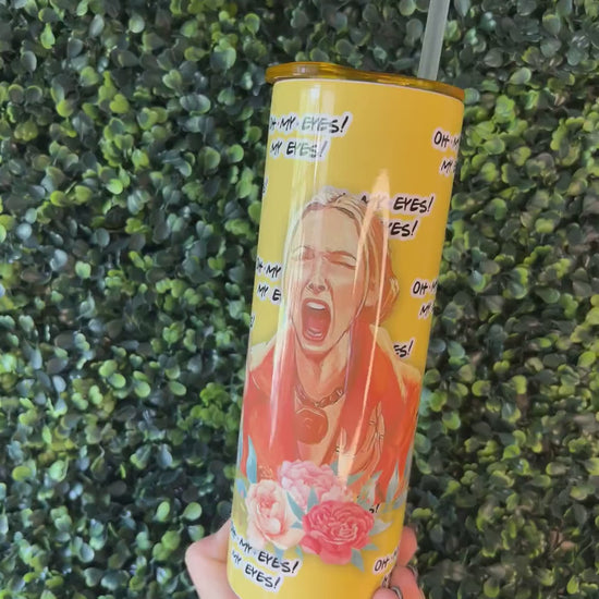 Friends Phoebe Cup, 20oz Funny Tumbler with Yellow lid, Gift for Friends fan, Joey Chandler Rachel Ross Monica Phoebe Buffay
