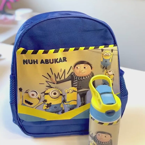 Personalized Kids Toddler Back pack for School Personalized for Boys Ninja Turtle, Matching Water Bottle, Turtle superheroes