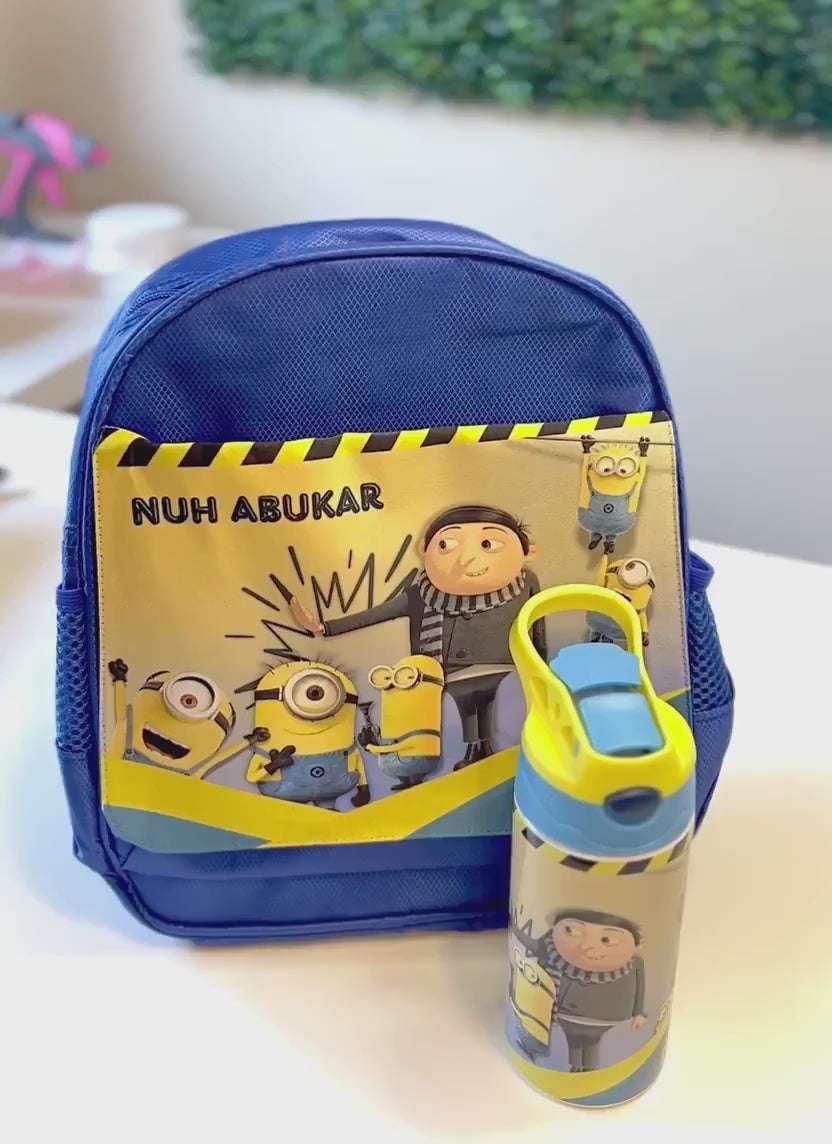 Personalized Kids Toddler Back pack for School Personalized for Boys Ninja Turtle, Matching Water Bottle, Turtle superheroes
