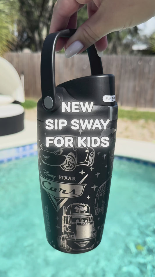 Car Engraved Owala Sip Sway 18oz