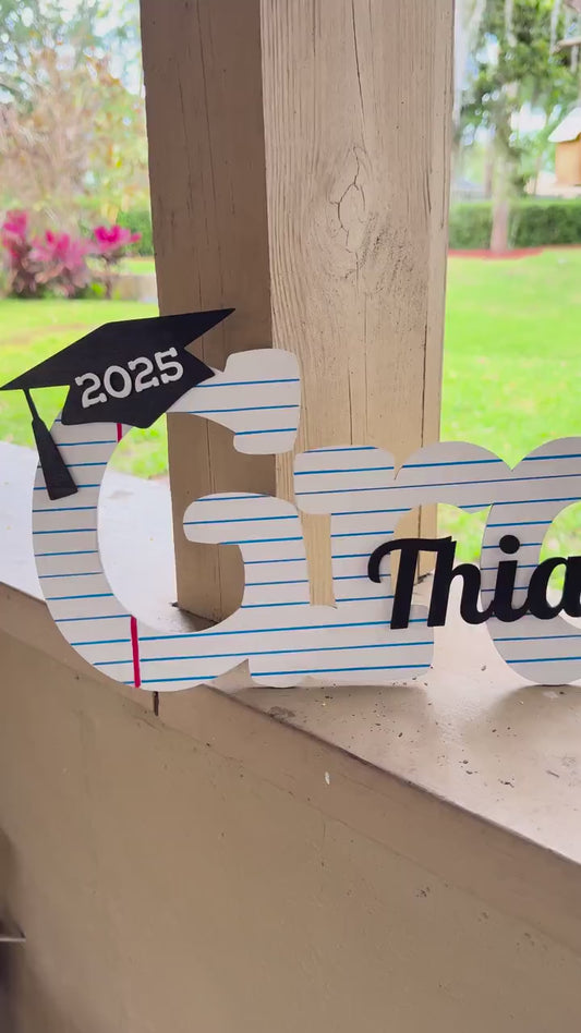 Graduation Gifts Kindergarten Grad name sign 2025 2026 Kids Graduation Party decorations Custom Name Sign Graduation Gift For Grandson