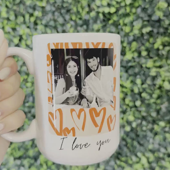 Custom Photo Coffee Mug Gift, Couples Mug, I love you mug, Gift for him for her Couples