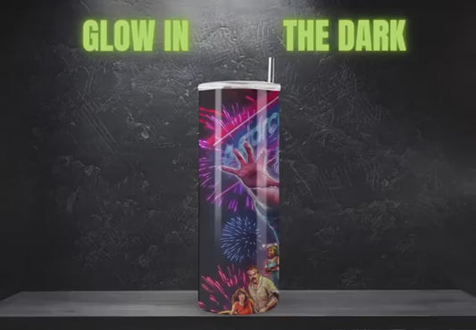 Stranger Things Cup Glow in the Dark 20oz Eleven Demogorgon Tumbler Coffee Cup Insulated Travel Mug, To match Your Halloween Costume