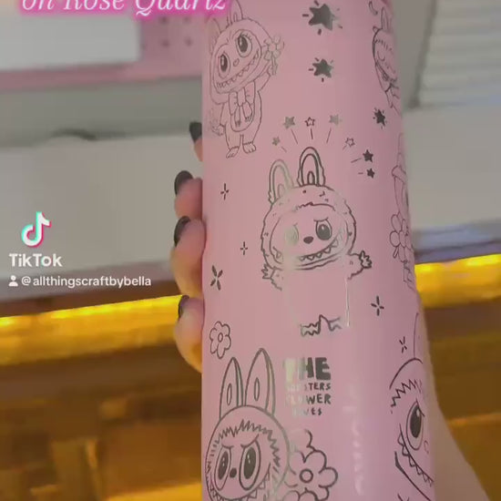 Custom Engraved Owala, Labubu The Monsters, 24oz Free Sip Owala Park Day, Engraved tumbler, Kawaii Cup Disney gift, Mokoko, Kimono