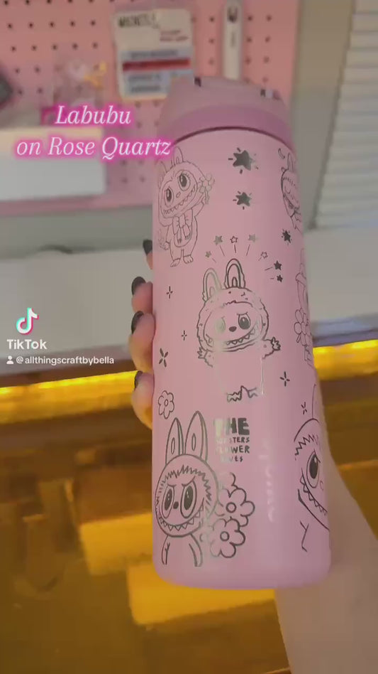 Custom Engraved Owala, Labubu The Monsters, 24oz Free Sip Owala Park Day, Engraved tumbler, Kawaii Cup Disney gift, Mokoko, Kimono