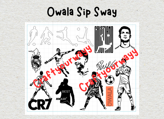 Cristiano Ronaldo Soccer Player, Engraved Owala Sip Sway